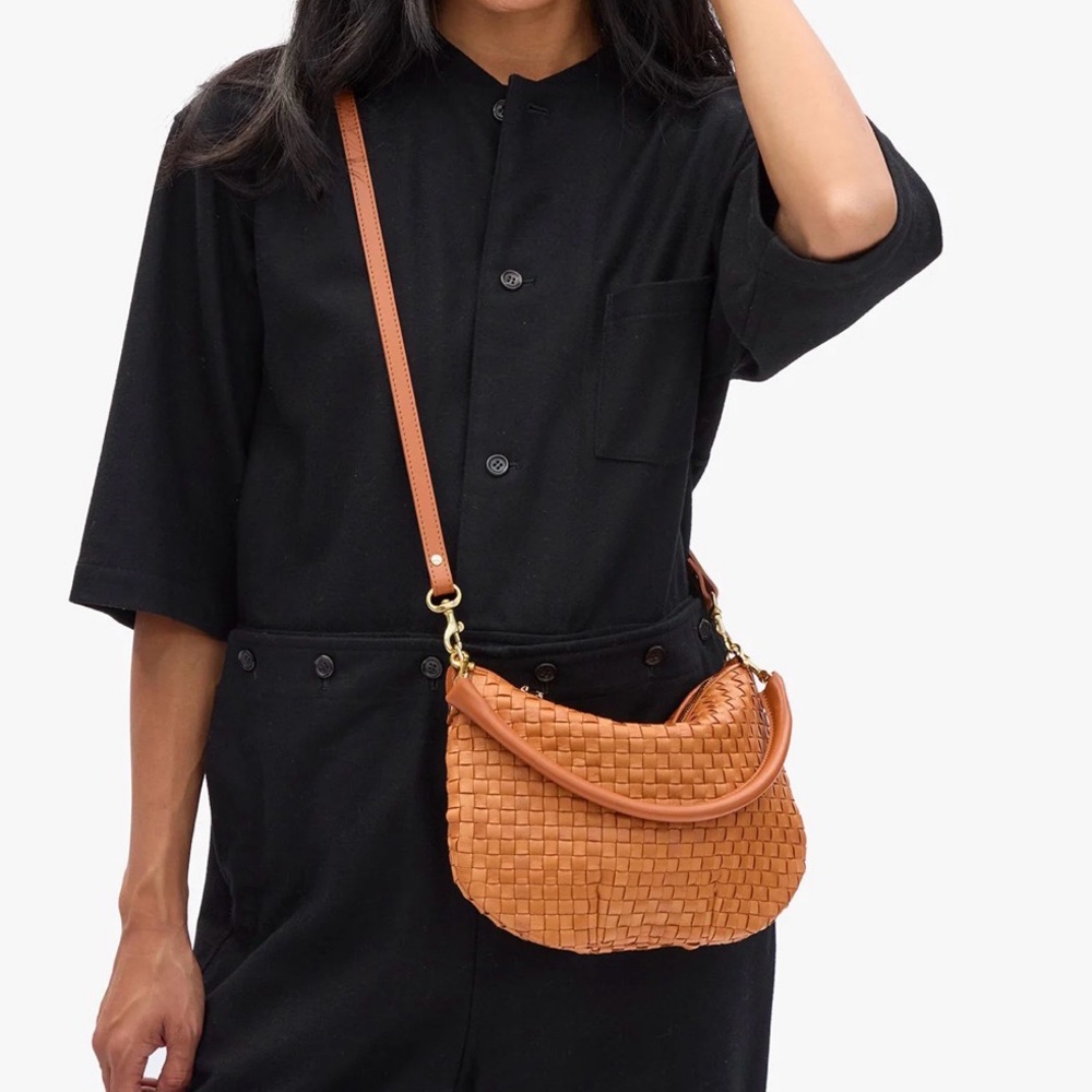 Clare V. Natural Woven Petit Moyen
